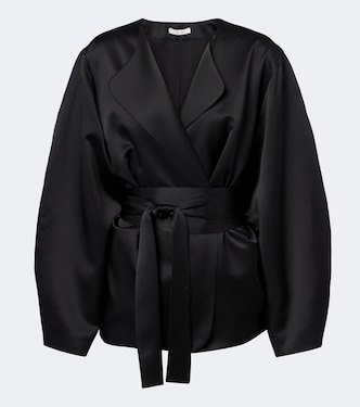 Belted silk blouson jacket | The Sei