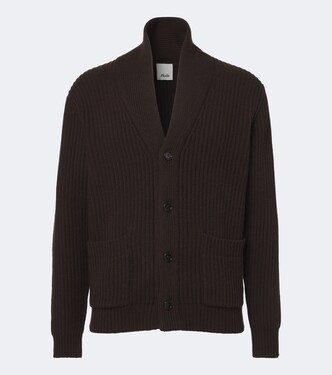 Ribbed-knit wool and cashmere cardigan | Allude
