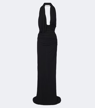 Draped halterneck jersey gown | Christopher Esber