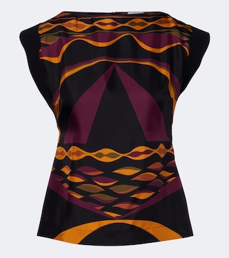 Dune silk twill top | Pucci