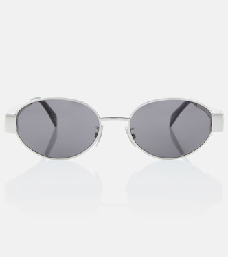 Triomphe oval metal sunglasses | Celine Eyewear