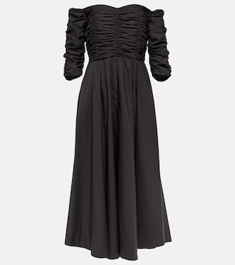 Robe midi Poplin Power à encolure bardot | Dorothee Schumacher