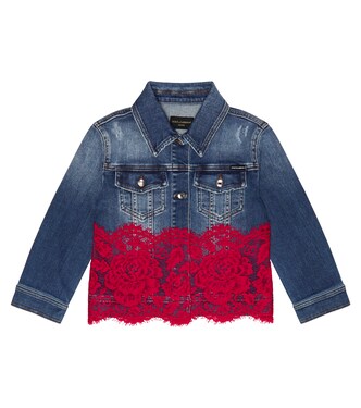 Veste en jean et dentelle | Dolce&Gabbana Kids