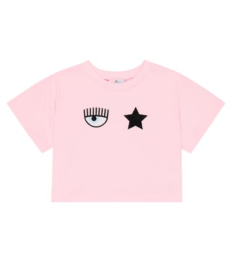 x Chiara Ferragni eye-motif jersey T-shirt | Monnalisa