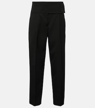 Pantalon ample en laine à taille haute  | Jil Sander