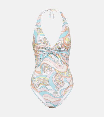 Zanzibar printed halterneck swimsuit | Melissa Odabash