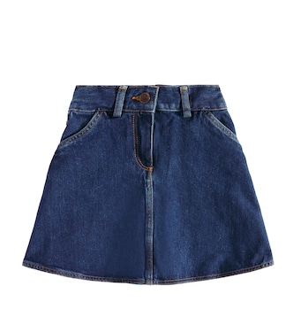 Gingia denim skirt | Bonpoint