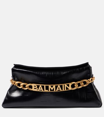 1945 PB embossed leather clutch | Balmain