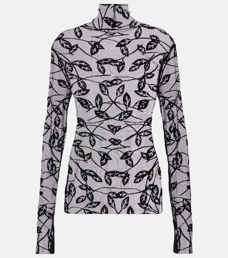 Sheer turtleneck top | Norma Kamali