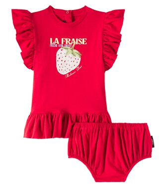 Baby cotton jersey dress | Balmain Kids