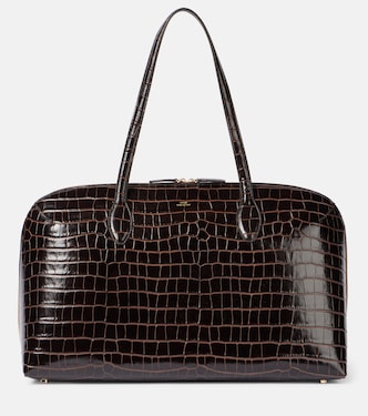 Croc-effect leather tote bag | Toteme