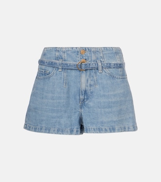 Kansas belted high-rise denim shorts | 7 For All Mankind