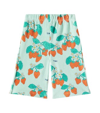 Baby Strawberries cotton terry pants | Tinycottons