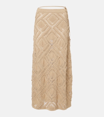 Crochet lace maxi skirt | Xu Zhi