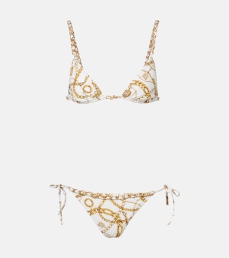 Chain-detail printed bikini | Balmain