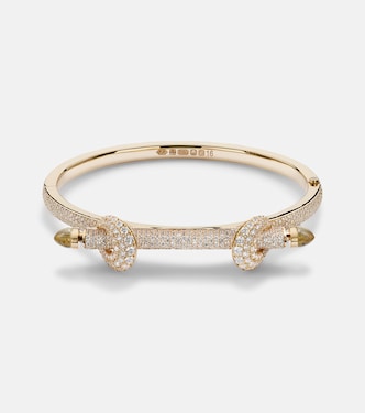 Chakra Icon 18kt gold bracelet with diamonds and quartz  | Ananya