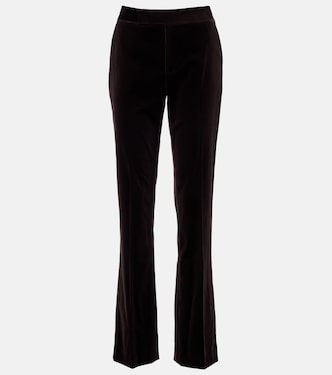 Pantalon droit en velours de coton mélangé | Ralph Lauren Collection