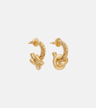 Knot gold-plated hoop earrings | Bottega Veneta