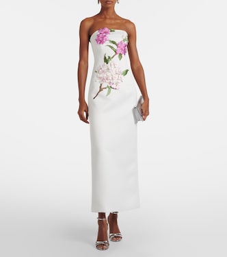 chinese dress ladies Leo Lin Rose Bustier Midi Dress in Cascade Print  Coco & Lola