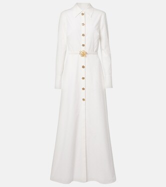 Belted cotton poplin shirt dress | Oscar de la Renta
