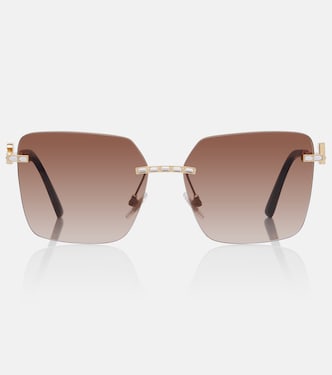 DG crystal-embellished square sunglasses | Dolce&Gabbana