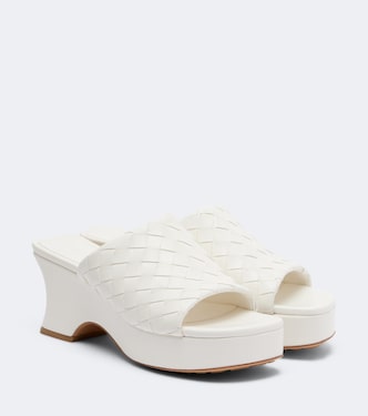 Mules con cuña Rosita de piel Intrecciato | Bottega Veneta