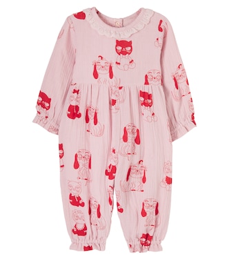 Baby printed cotton jumpsuit | Mini Rodini