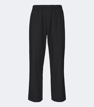 Pascale cotton and silk straight pants | The Row