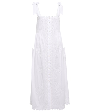 Robe midi brodée en coton | Juliet Dunn