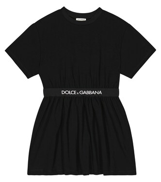 Logo cotton-blend dress | Dolce&Gabbana Kids
