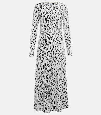 Leopard-print wool-blend maxi dress | Polo Ralph Lauren