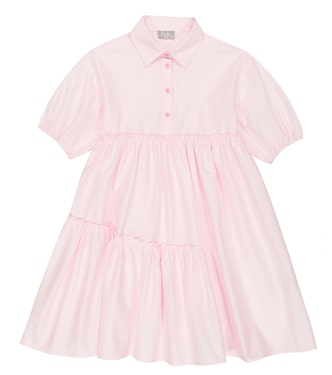 Tiered cotton-sateen shirt dress | Il Gufo
