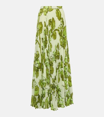 Printed pleated high-rise maxi skirt | Etro