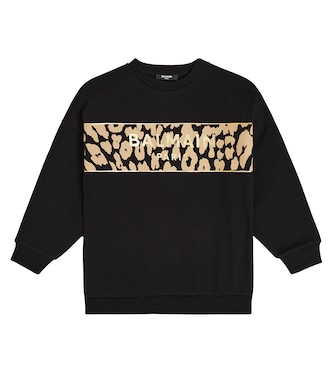 Logo cotton sweatshirt | Balmain Kids