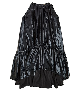 Metal ruffled metallic dress | Caroline Bosmans