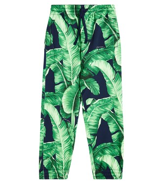 Printed cotton jersey sweatpants | Dolce&Gabbana Kids