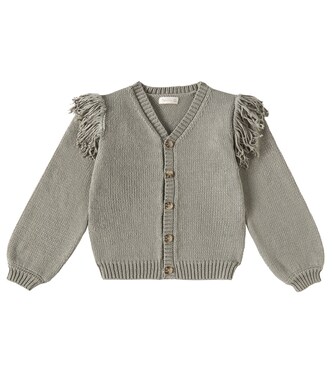 Fringed cotton cardigan | Rylee + Cru