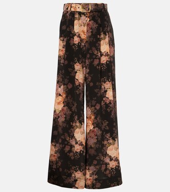 Illustration silk wide-leg pants | Zimmermann