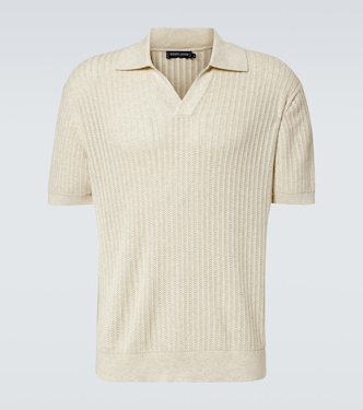 Rino ribbed-knit cotton polo shirt | Frescobol Carioca