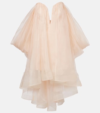 Crush silk organza bustier dress | Zimmermann