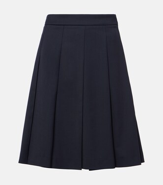 Pleated wool-blend miniskirt  | Alessandra Rich