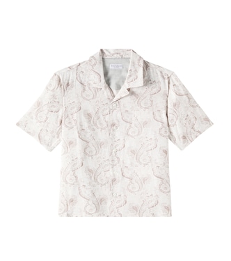Paisley linen shirt | Brunello Cucinelli Kids