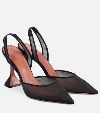 Holli mesh slingback pumps | Amina Muaddi