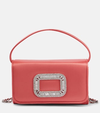 Pilgrim Micro satin clutch | Roger Vivier