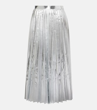 Pleated metallic-effect midi skirt | Junya Watanabe