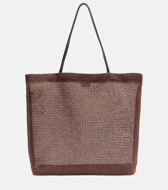 Borsa Barn in mesh con pelle | The Row
