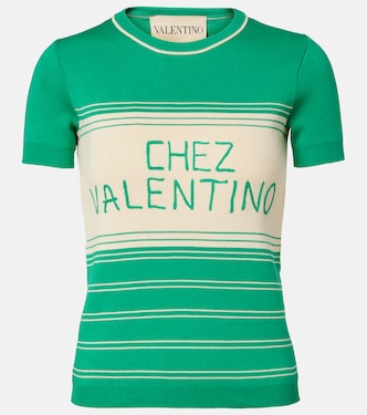 Chez Valentino striped cotton top | Valentino
