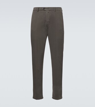Cotton and cashmere slim chinos | Kiton