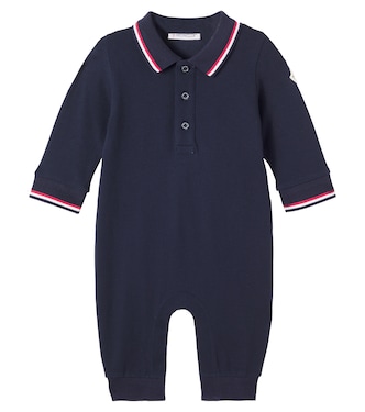 Baby cotton-blend piqué onesie | Moncler Enfant