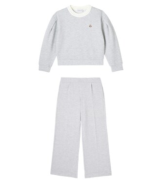 Cotton jersey sweatshirt and sweatpants set | Moncler Enfant